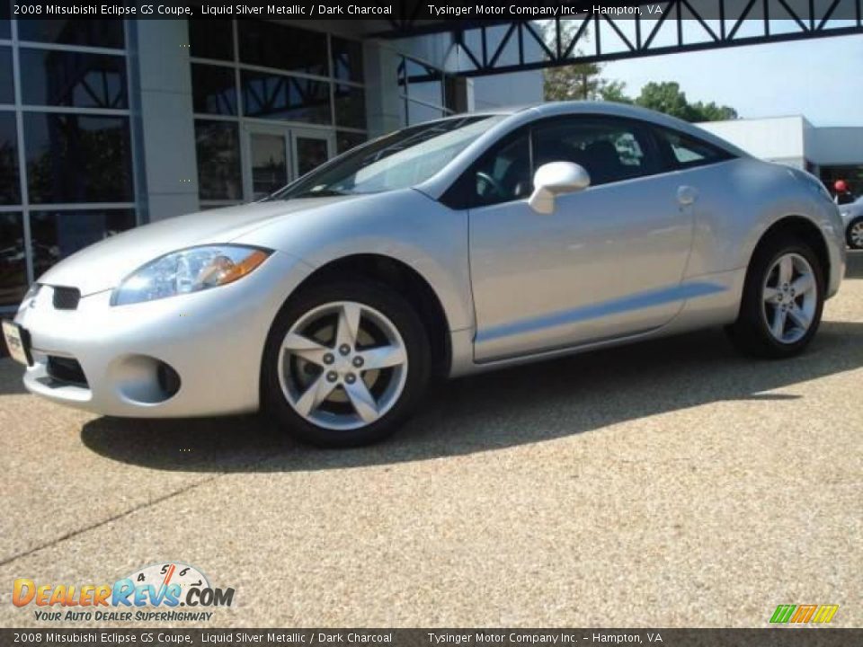 2008 Mitsubishi Eclipse GS Coupe Liquid Silver Metallic / Dark Charcoal Photo #2