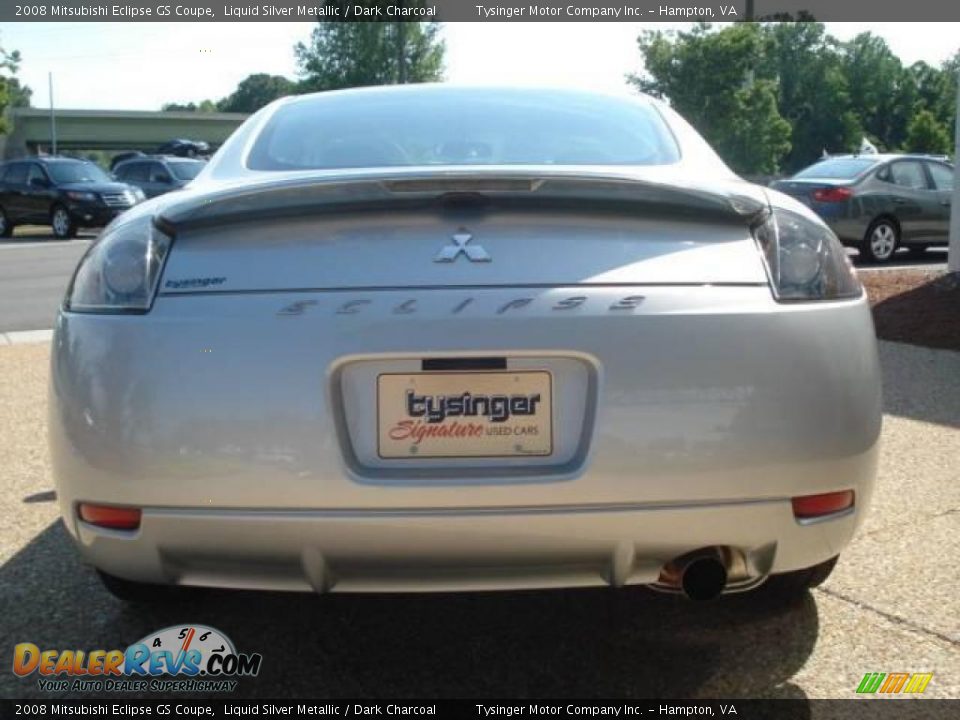 2008 Mitsubishi Eclipse GS Coupe Liquid Silver Metallic / Dark Charcoal Photo #5