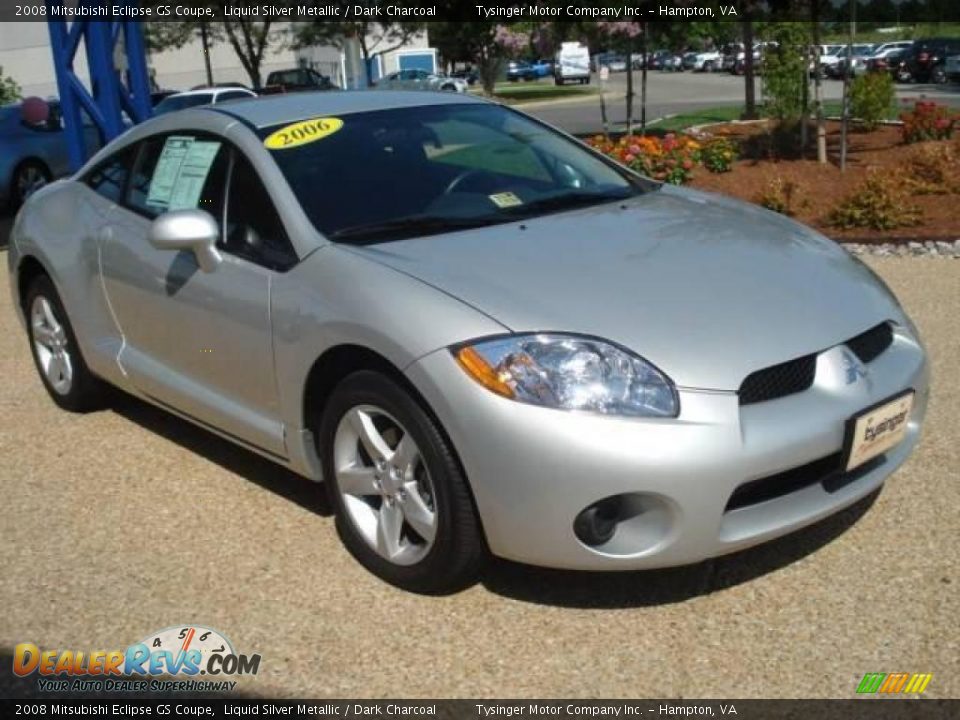 2008 Mitsubishi Eclipse GS Coupe Liquid Silver Metallic / Dark Charcoal Photo #7