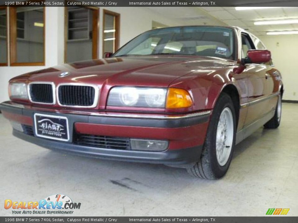 1998 BMW 7 Series 740iL Sedan Calypso Red Metallic / Grey Photo #1