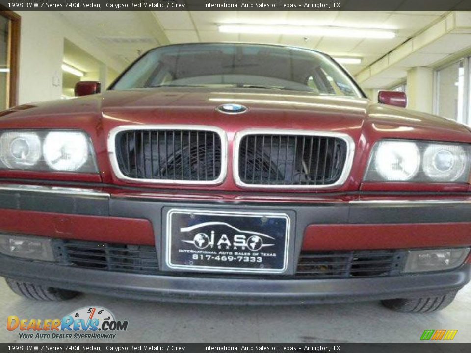 1998 BMW 7 Series 740iL Sedan Calypso Red Metallic / Grey Photo #2