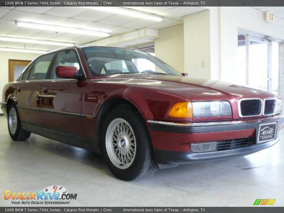 1998 BMW 7 Series 740iL Sedan Calypso Red Metallic / Grey Photo #3