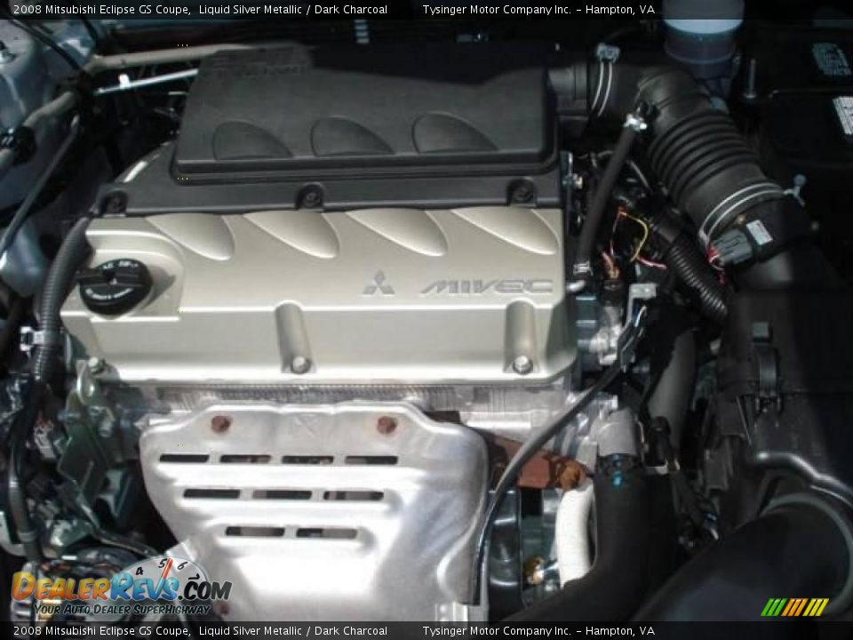 2008 Mitsubishi Eclipse GS Coupe Liquid Silver Metallic / Dark Charcoal Photo #18