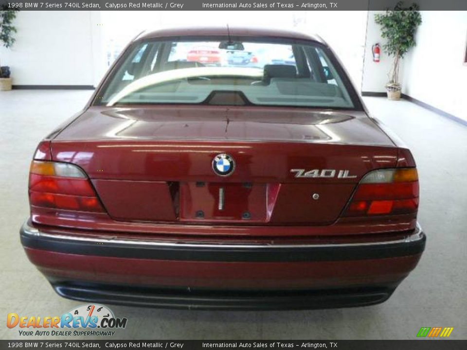 1998 BMW 7 Series 740iL Sedan Calypso Red Metallic / Grey Photo #5