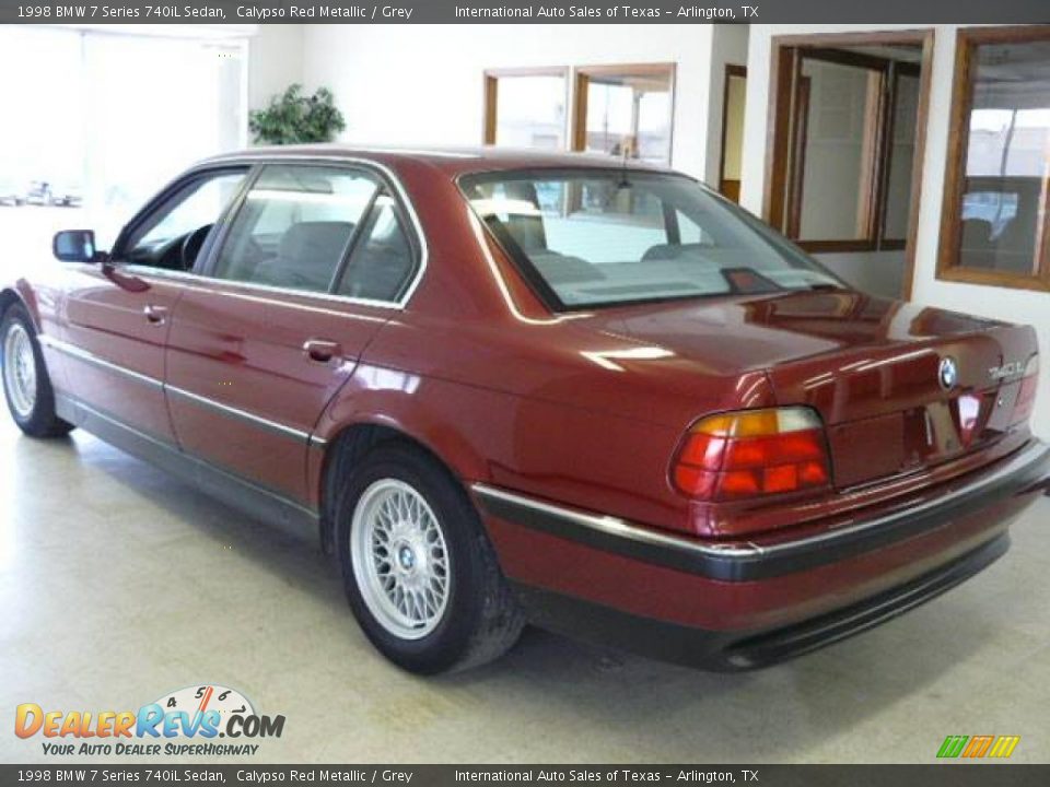 1998 BMW 7 Series 740iL Sedan Calypso Red Metallic / Grey Photo #6