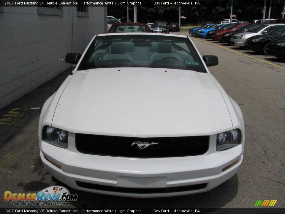 2007 Ford Mustang V6 Deluxe Convertible Performance White / Light Graphite Photo #5