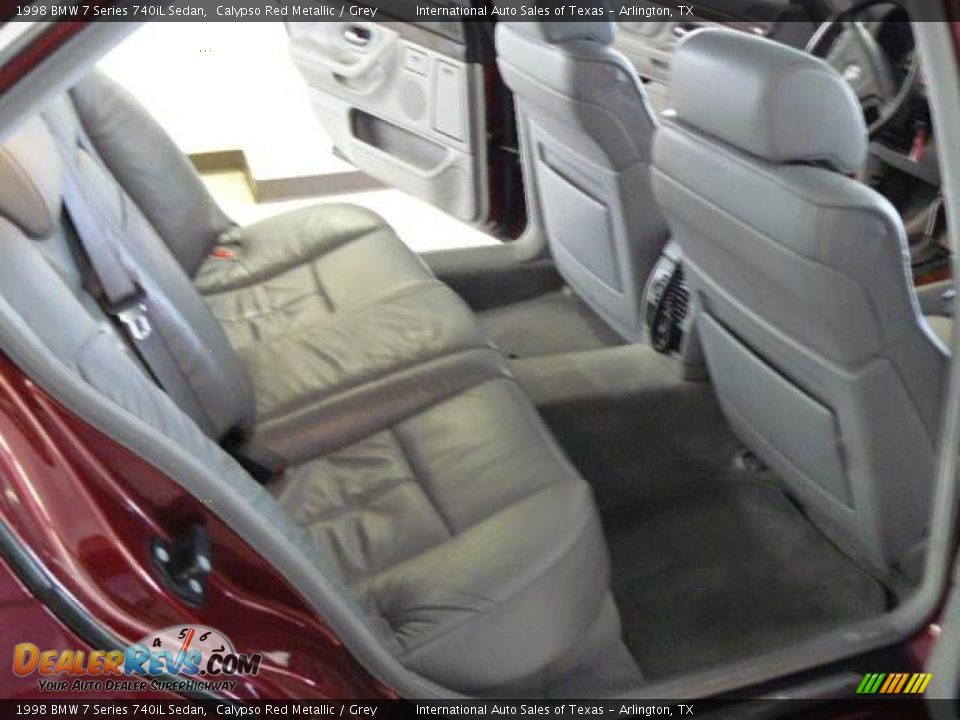 1998 BMW 7 Series 740iL Sedan Calypso Red Metallic / Grey Photo #13