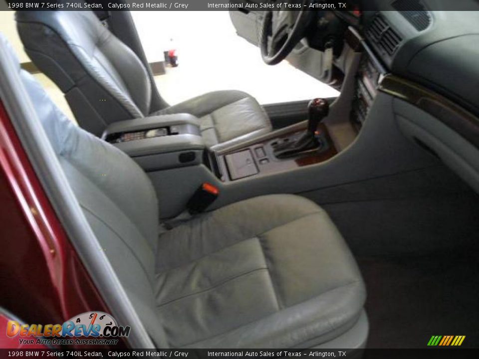 1998 BMW 7 Series 740iL Sedan Calypso Red Metallic / Grey Photo #14