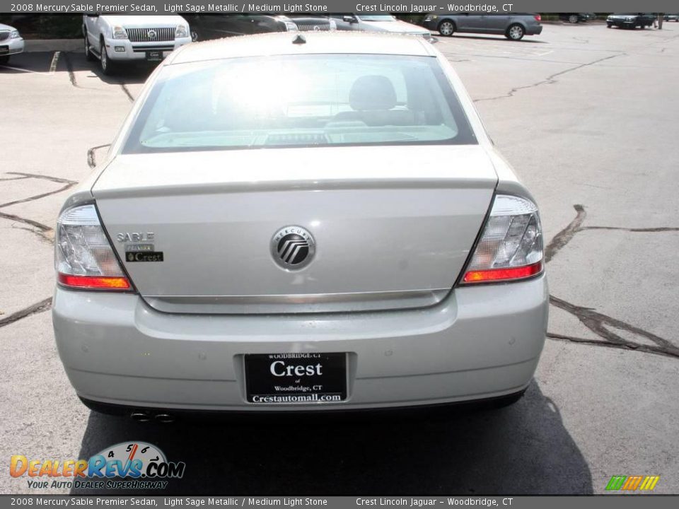 2008 Mercury Sable Premier Sedan Light Sage Metallic / Medium Light Stone Photo #6