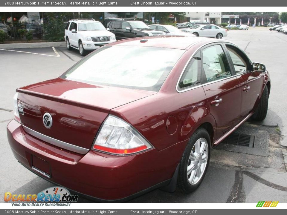 2008 Mercury Sable Premier Sedan Merlot Metallic / Light Camel Photo #5