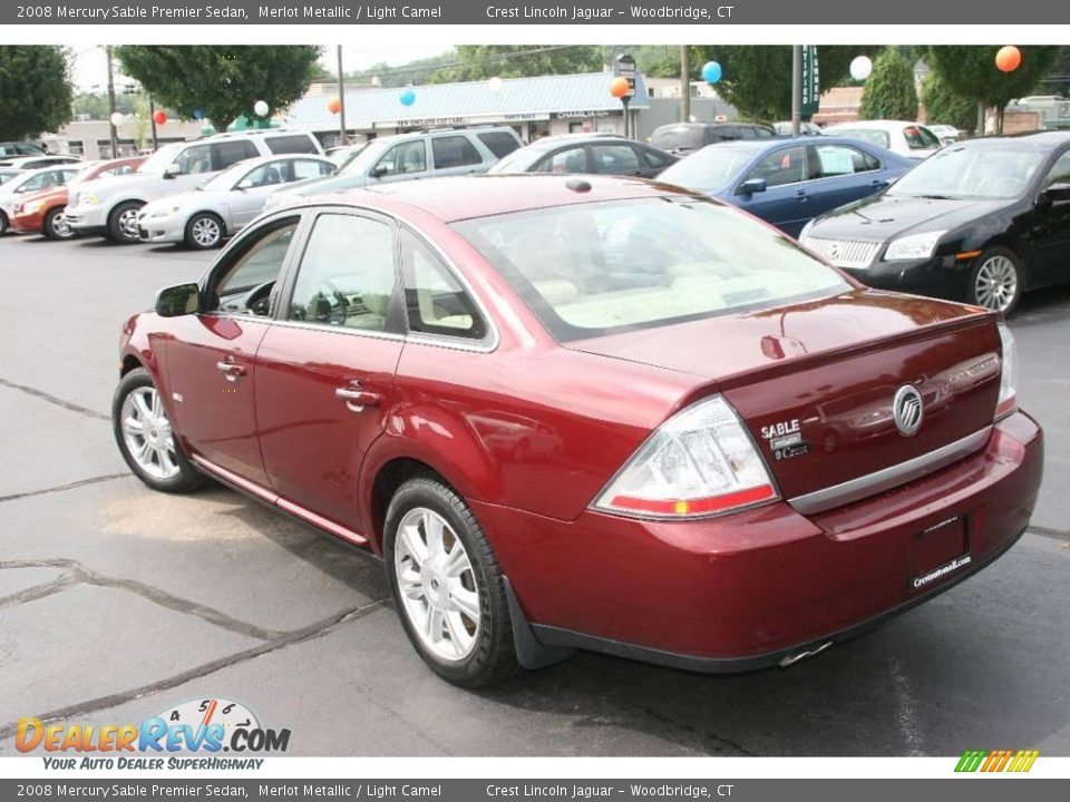 2008 Mercury Sable Premier Sedan Merlot Metallic / Light Camel Photo #8