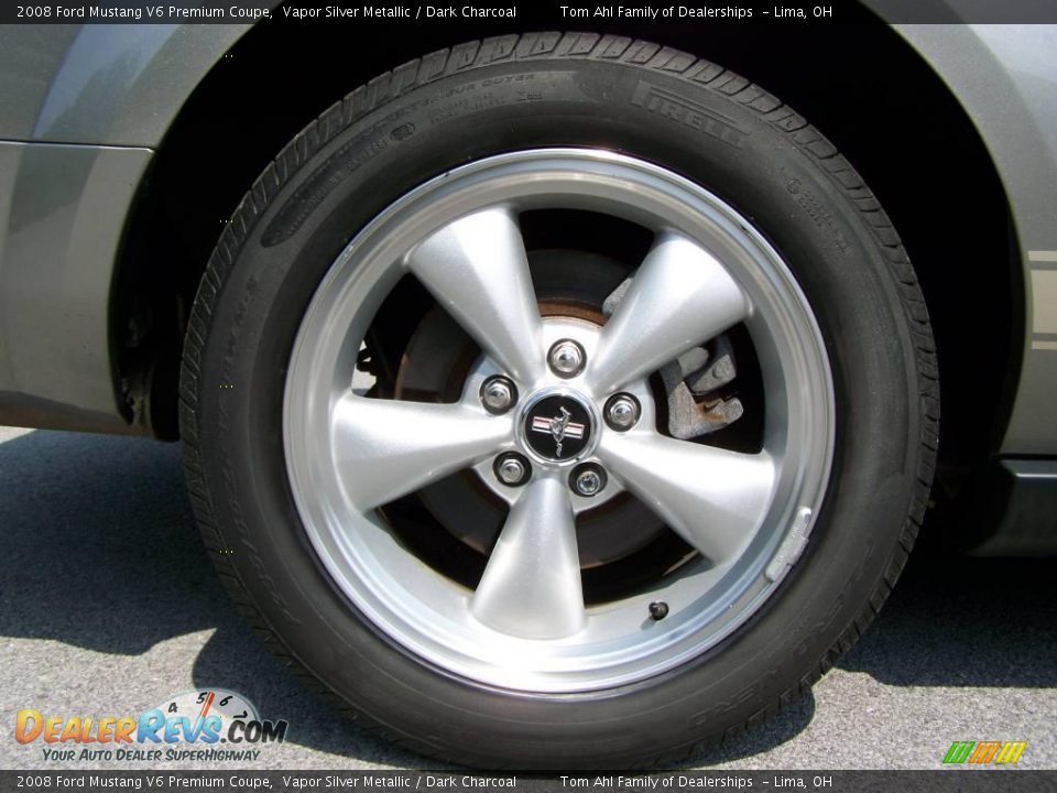 2008 Ford Mustang V6 Premium Coupe Vapor Silver Metallic / Dark Charcoal Photo #8