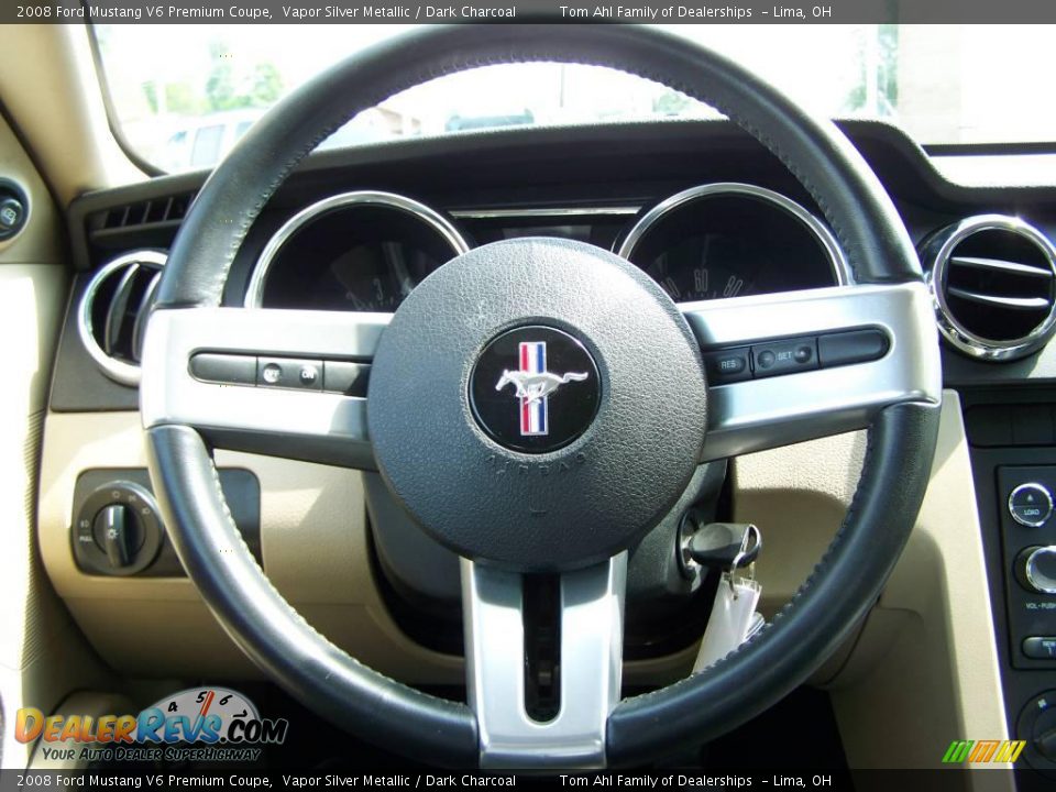 2008 Ford Mustang V6 Premium Coupe Vapor Silver Metallic / Dark Charcoal Photo #15