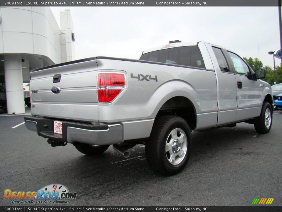 2009 Ford F150 XLT SuperCab 4x4 Brilliant Silver Metallic / Stone/Medium Stone Photo #3