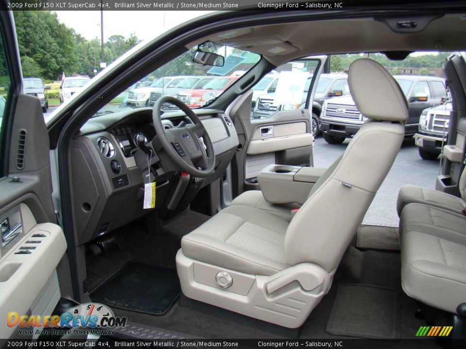 2009 Ford F150 XLT SuperCab 4x4 Brilliant Silver Metallic / Stone/Medium Stone Photo #8