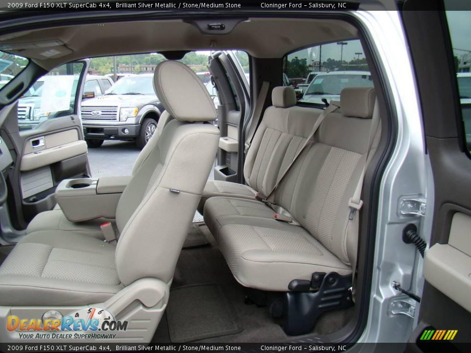 2009 Ford F150 XLT SuperCab 4x4 Brilliant Silver Metallic / Stone/Medium Stone Photo #9