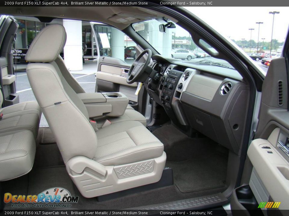 2009 Ford F150 XLT SuperCab 4x4 Brilliant Silver Metallic / Stone/Medium Stone Photo #11