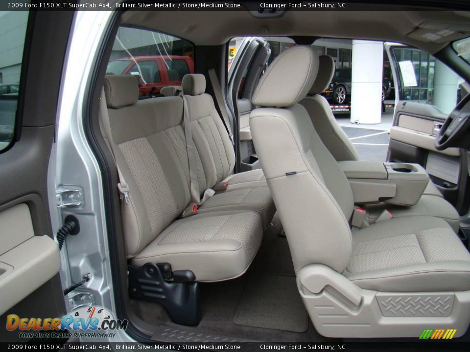 2009 Ford F150 XLT SuperCab 4x4 Brilliant Silver Metallic / Stone/Medium Stone Photo #12