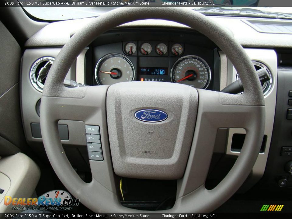 2009 Ford F150 XLT SuperCab 4x4 Brilliant Silver Metallic / Stone/Medium Stone Photo #20