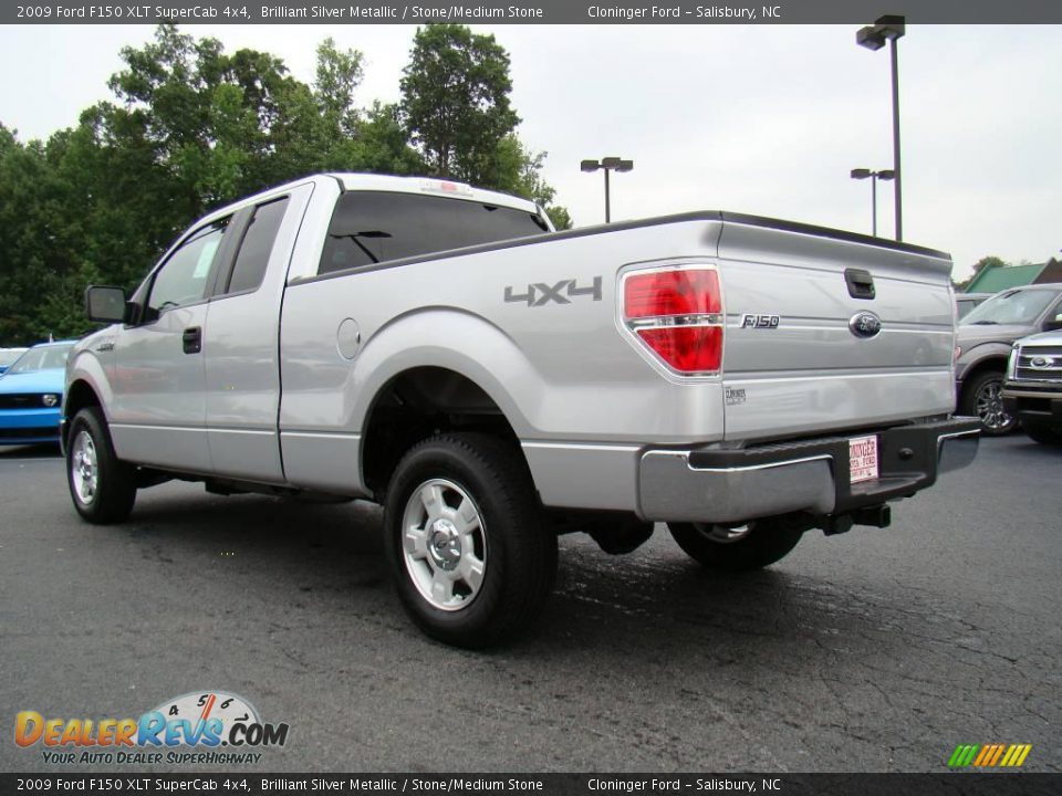 2009 Ford F150 XLT SuperCab 4x4 Brilliant Silver Metallic / Stone/Medium Stone Photo #26