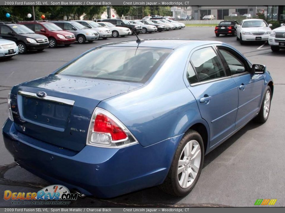 2009 Ford Fusion SEL V6 Sport Blue Metallic / Charcoal Black Photo #5