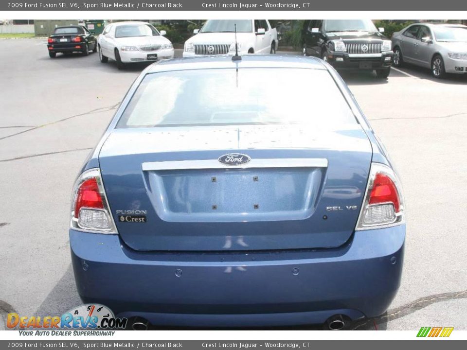 2009 Ford Fusion SEL V6 Sport Blue Metallic / Charcoal Black Photo #6
