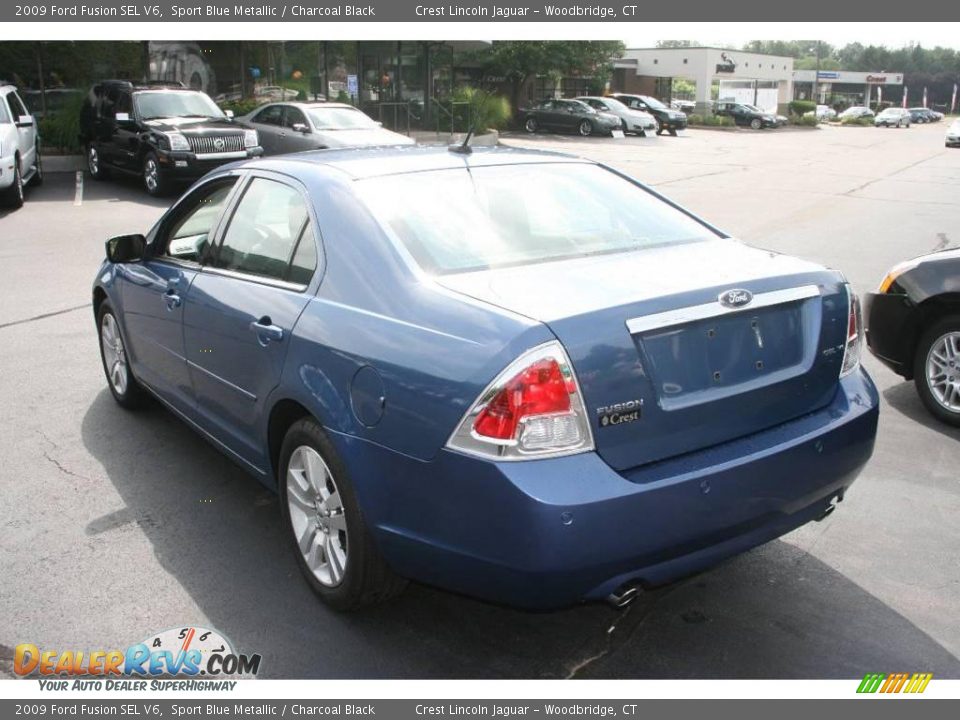 2009 Ford Fusion SEL V6 Sport Blue Metallic / Charcoal Black Photo #8