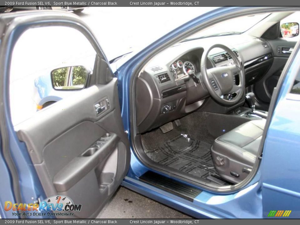 2009 Ford Fusion SEL V6 Sport Blue Metallic / Charcoal Black Photo #12