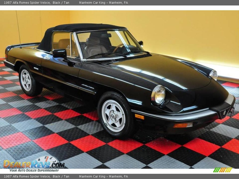 1987 Alfa Romeo Spider Veloce Black / Tan Photo #13