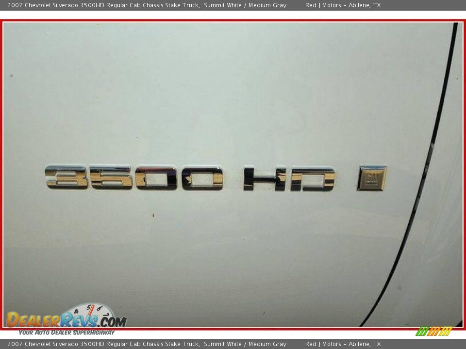 2007 Chevrolet Silverado 3500HD Regular Cab Chassis Stake Truck Summit White / Medium Gray Photo #14