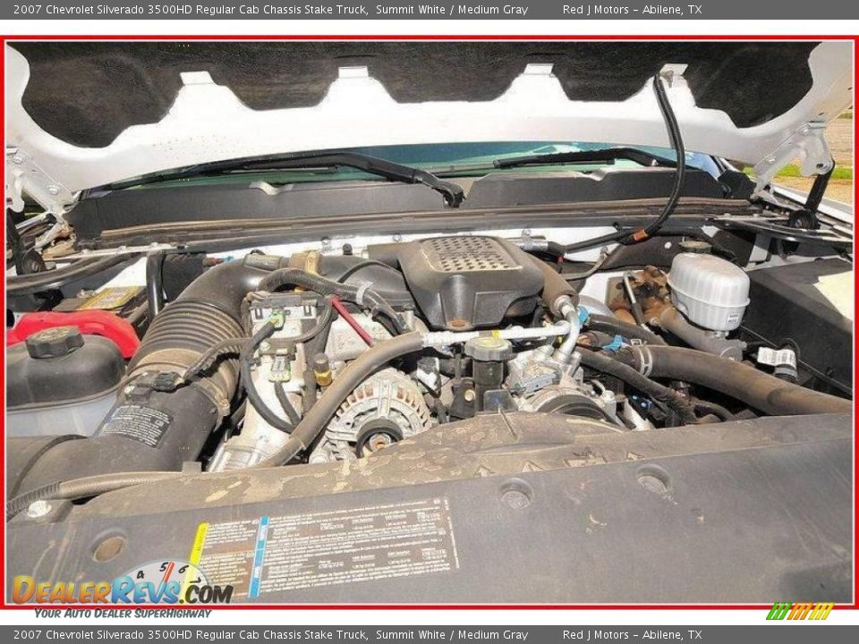 2007 Chevrolet Silverado 3500HD Regular Cab Chassis Stake Truck Summit White / Medium Gray Photo #21