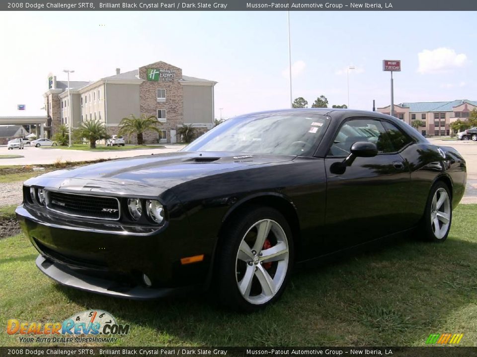 2008 Dodge Challenger SRT8 Brilliant Black Crystal Pearl / Dark Slate Gray Photo #1