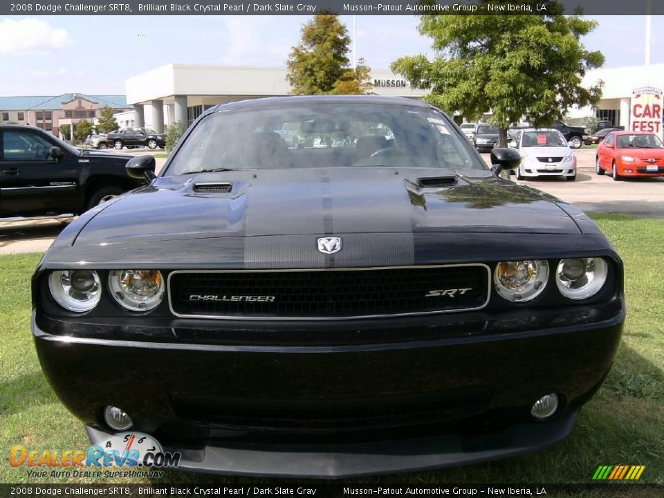 2008 Dodge Challenger SRT8 Brilliant Black Crystal Pearl / Dark Slate Gray Photo #2