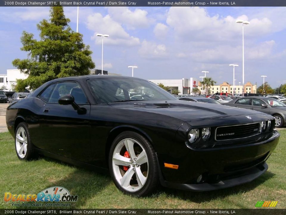 2008 Dodge Challenger SRT8 Brilliant Black Crystal Pearl / Dark Slate Gray Photo #3