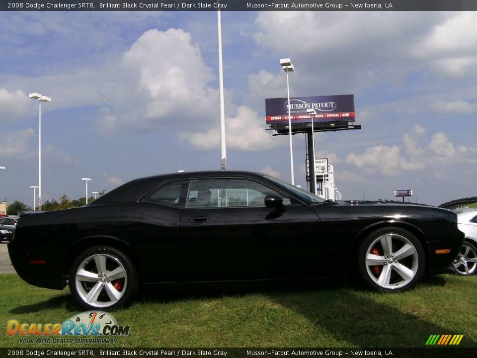 2008 Dodge Challenger SRT8 Brilliant Black Crystal Pearl / Dark Slate Gray Photo #4