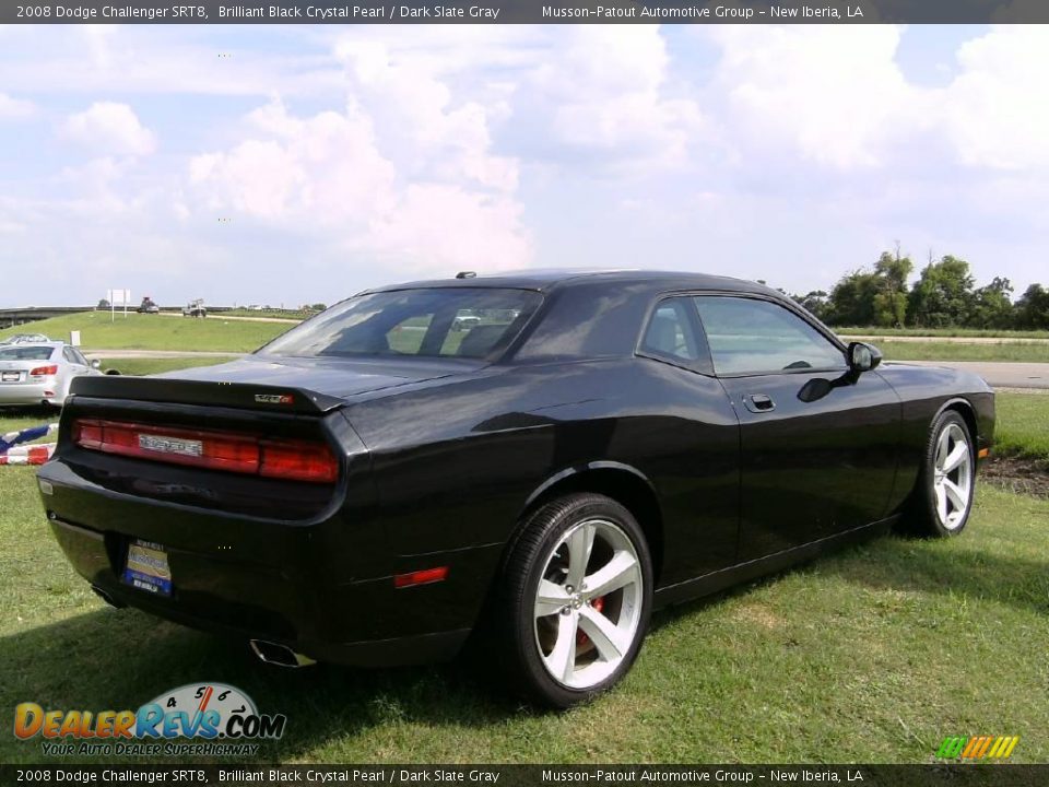 2008 Dodge Challenger SRT8 Brilliant Black Crystal Pearl / Dark Slate Gray Photo #5