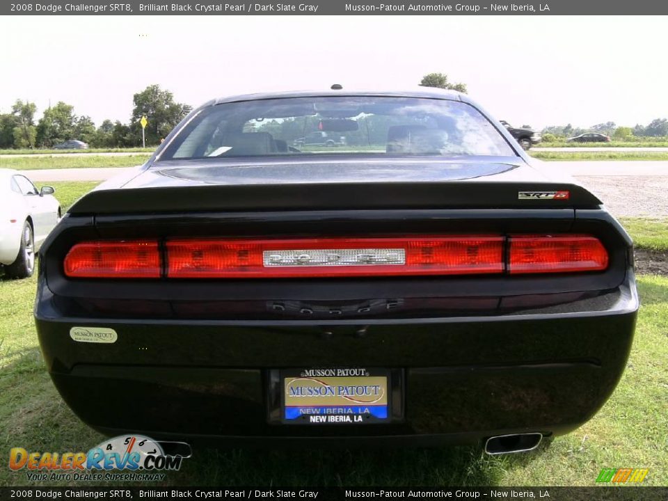 2008 Dodge Challenger SRT8 Brilliant Black Crystal Pearl / Dark Slate Gray Photo #6