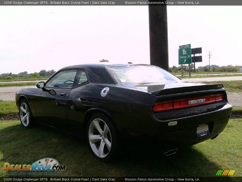 2008 Dodge Challenger SRT8 Brilliant Black Crystal Pearl / Dark Slate Gray Photo #7