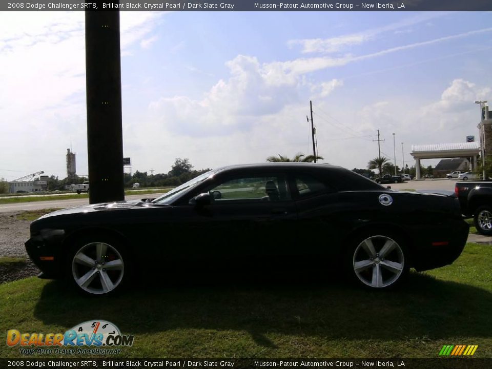 2008 Dodge Challenger SRT8 Brilliant Black Crystal Pearl / Dark Slate Gray Photo #8