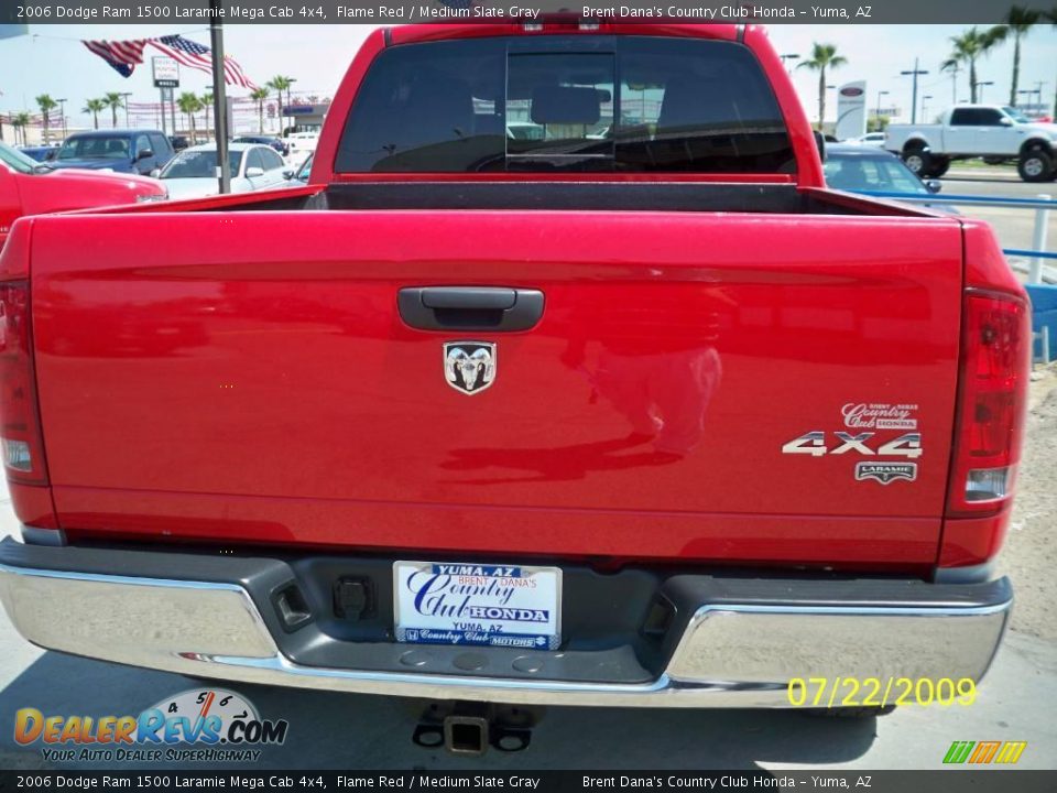 2006 Dodge Ram 1500 Laramie Mega Cab 4x4 Flame Red / Medium Slate Gray Photo #4