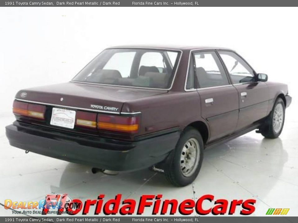1991 Toyota Camry Sedan Dark Red Pearl Metallic / Dark Red Photo #2