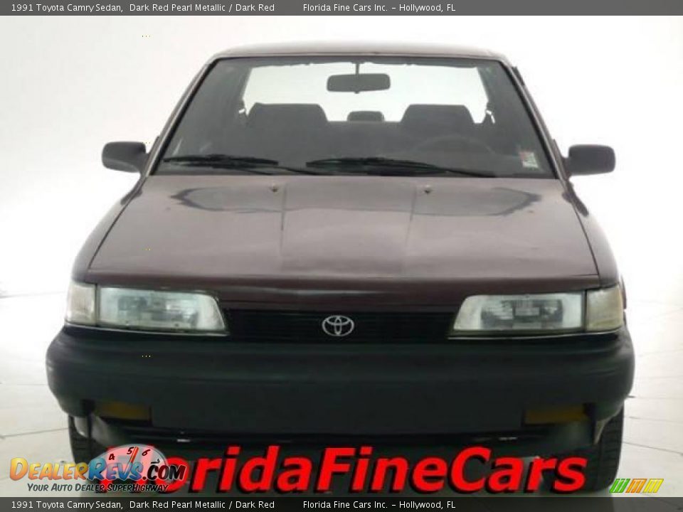1991 Toyota Camry Sedan Dark Red Pearl Metallic / Dark Red Photo #5