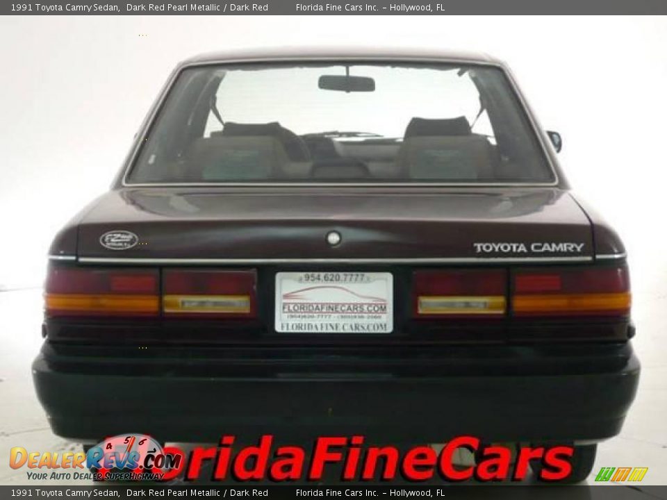 1991 Toyota Camry Sedan Dark Red Pearl Metallic / Dark Red Photo #6
