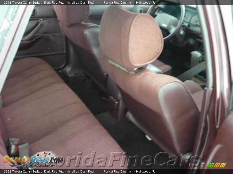 1991 Toyota Camry Sedan Dark Red Pearl Metallic / Dark Red Photo #13