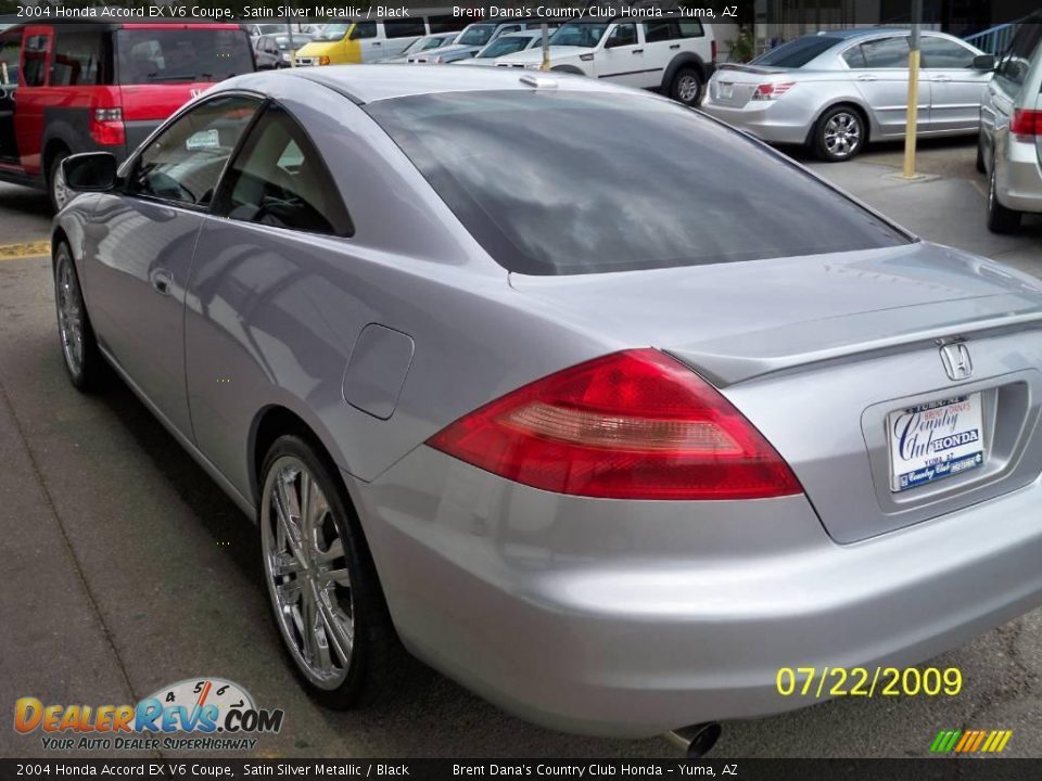 2004 Honda Accord EX V6 Coupe Satin Silver Metallic / Black Photo #3