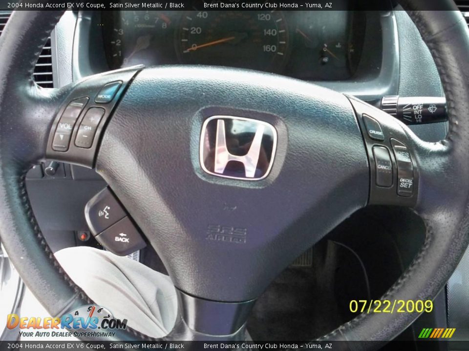 2004 Honda Accord EX V6 Coupe Satin Silver Metallic / Black Photo #5