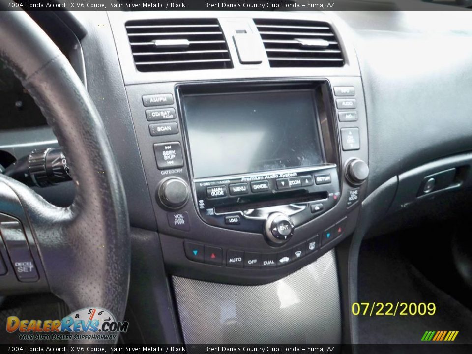 2004 Honda Accord EX V6 Coupe Satin Silver Metallic / Black Photo #6