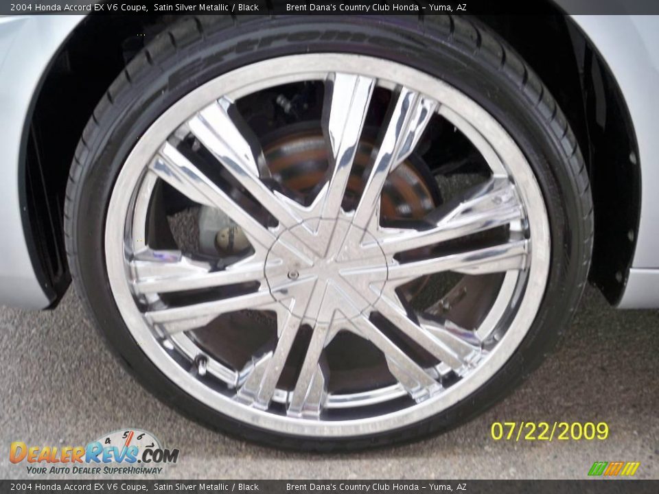 2004 Honda Accord EX V6 Coupe Satin Silver Metallic / Black Photo #8