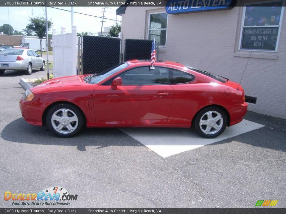 2003 Hyundai Tiburon Rally Red / Black Photo #2