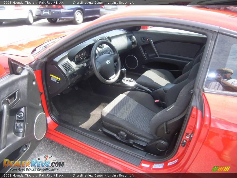 2003 Hyundai Tiburon Rally Red / Black Photo #10